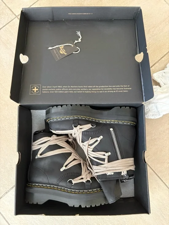 Rick Owen x Dr. Martens 1460 Quad Sole Megalace boots - Picture 3 of 7